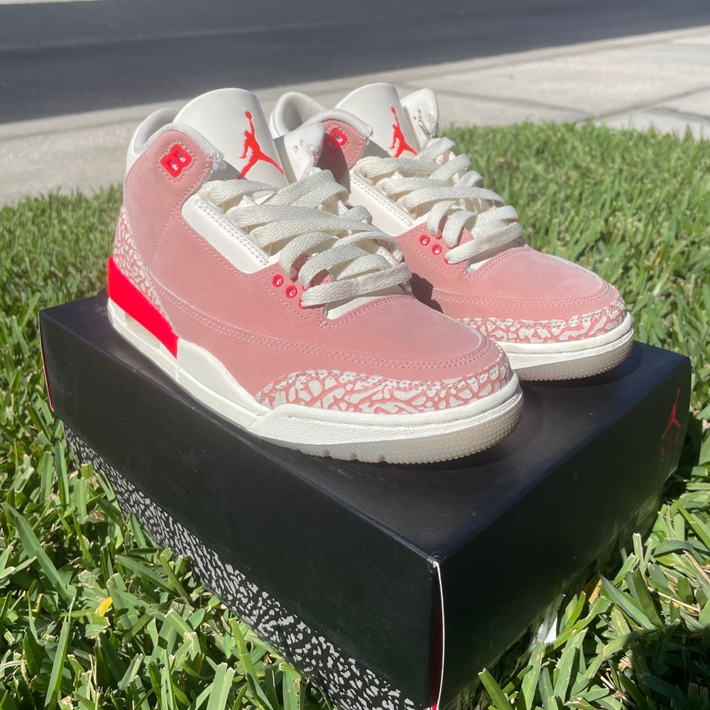 Jordan 3 Retro Pink/White Athletic Shoes